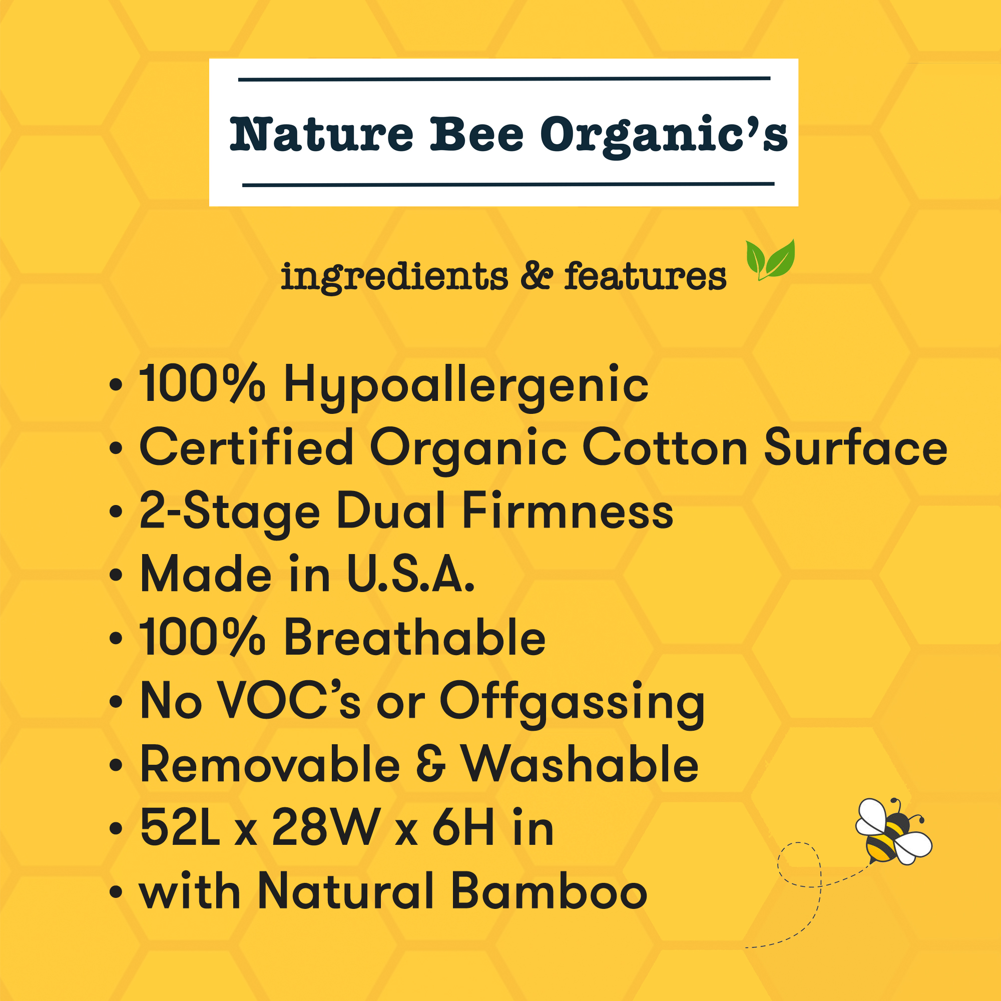 Nature Bee Organic's Ultra Breathable 2-Stage Crib & Toddler Mattress.