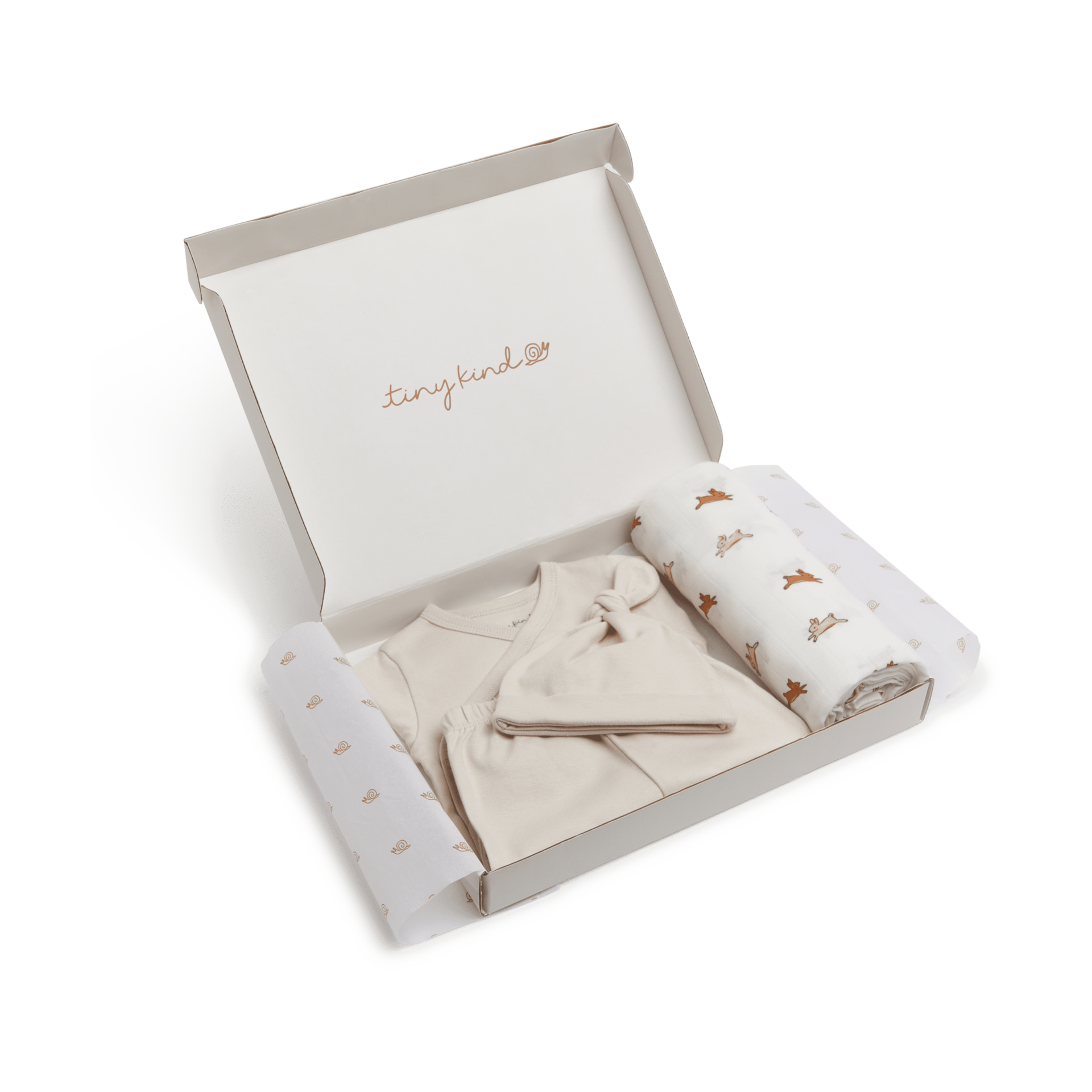 Tiny Kind New Arrivals Organic 4 Piece Gift Set.