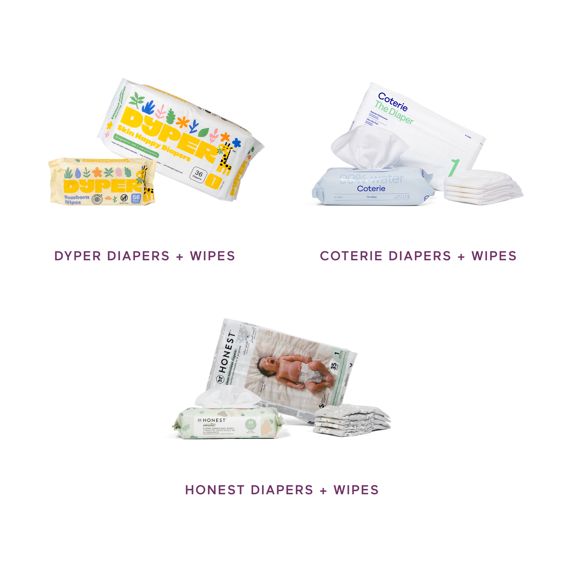 Babylist Diaper Box - 104 Diapers & 172 Wipes.