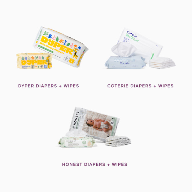 Babylist Diaper Box - 104 Diapers & 172 Wipes.