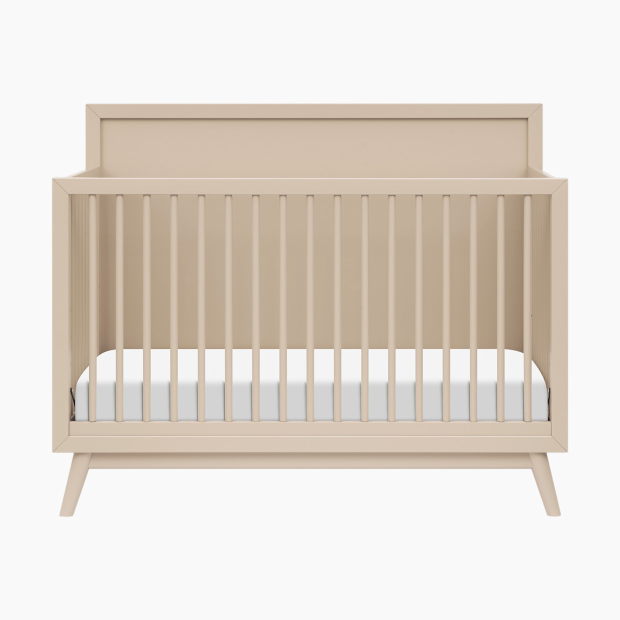 babyletto Palma 4-in-1 Convertible Crib with Toddler Bed Conversion Kit - Taupe.