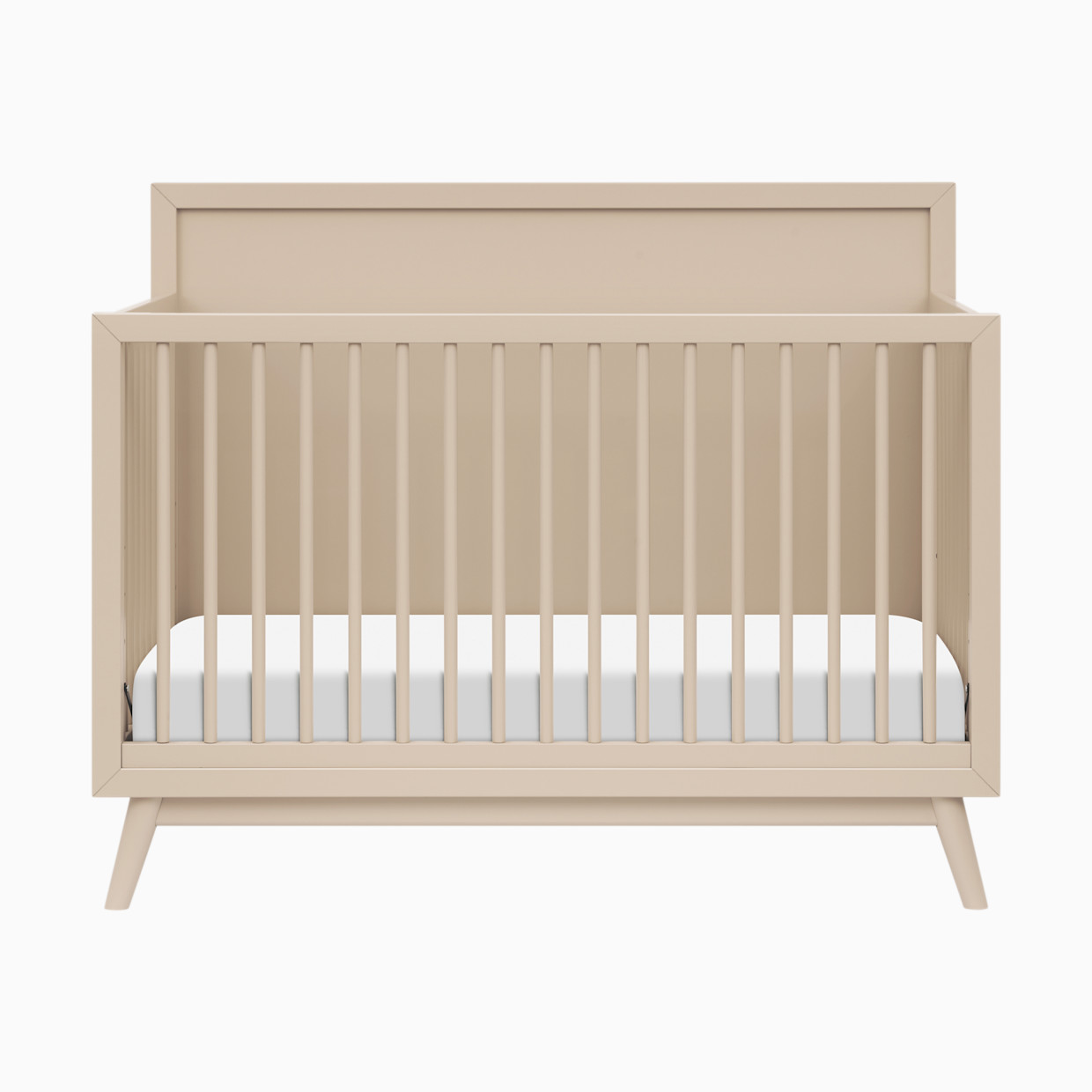 babyletto Palma 4-in-1 Convertible Crib with Toddler Bed Conversion Kit - Taupe.