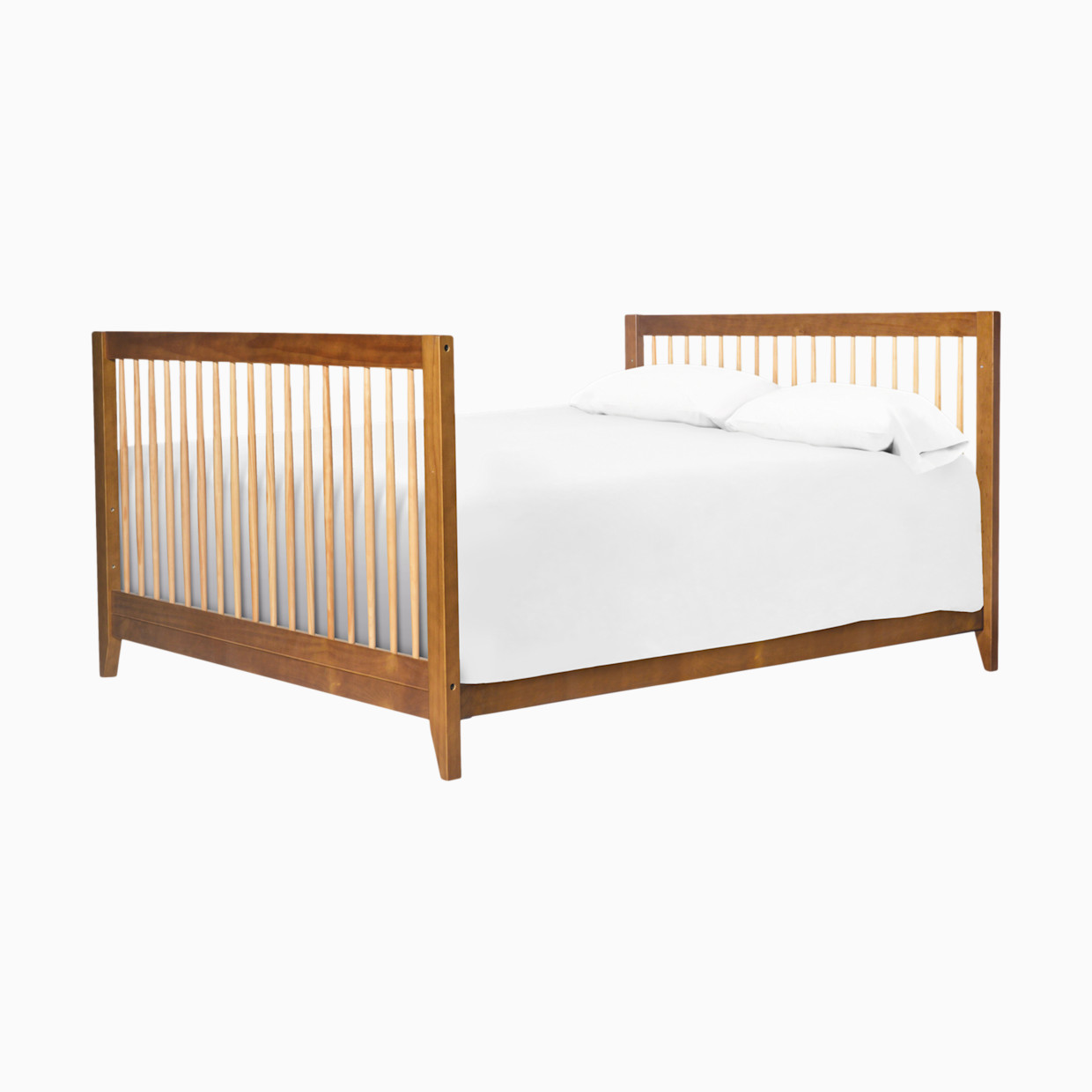 babyletto Sprout 4-in-1 Convertible Crib with Conversion Kit - Chestnut/Natural.