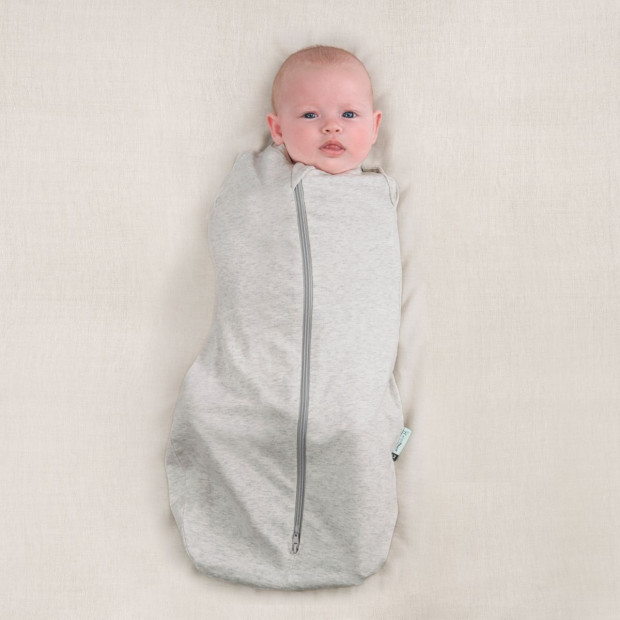 ergoPouch Cocoon Swaddle Bag 0.2 Tog - Grey Marle, 0-3 Months.