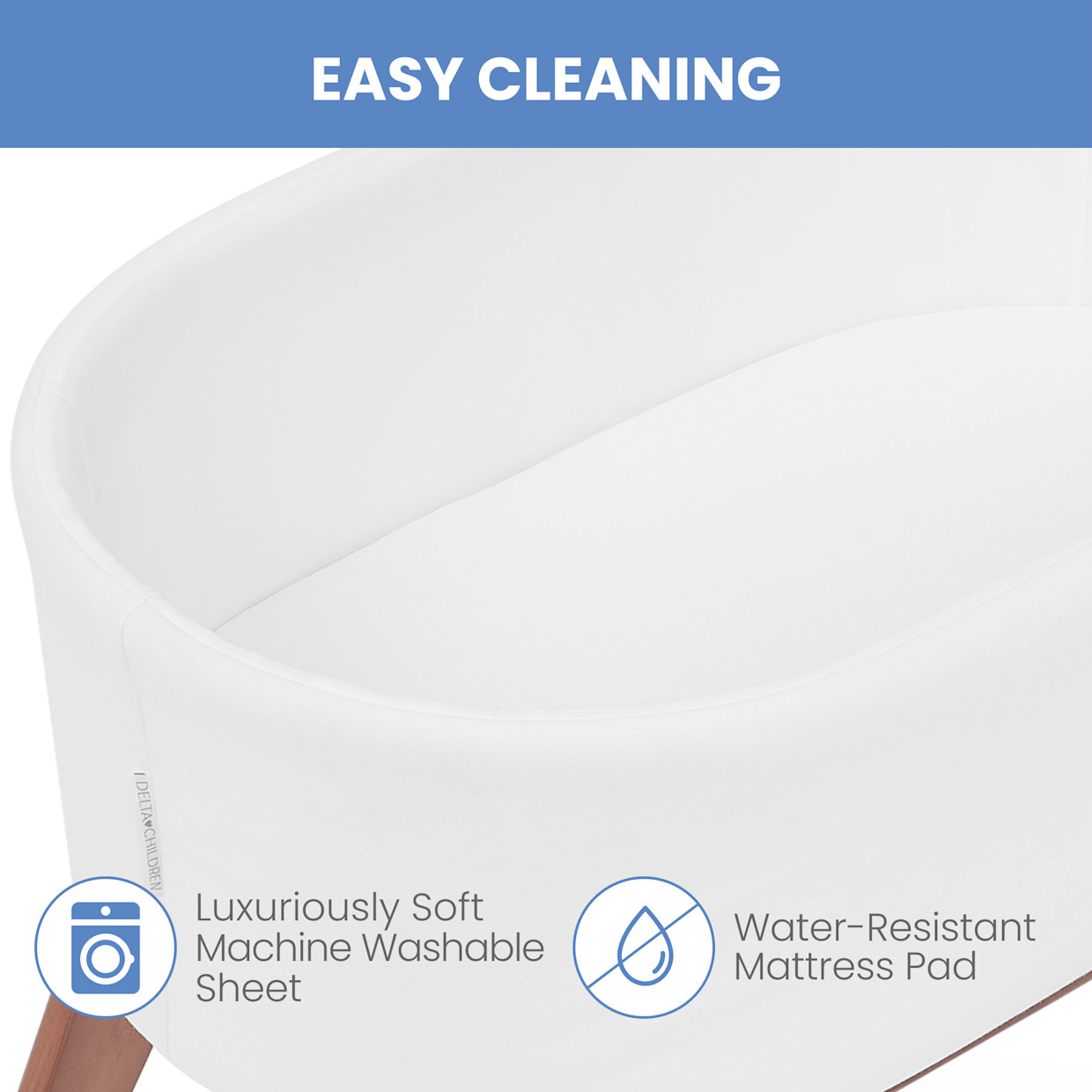 Delta Children Aero Bassinet - White.