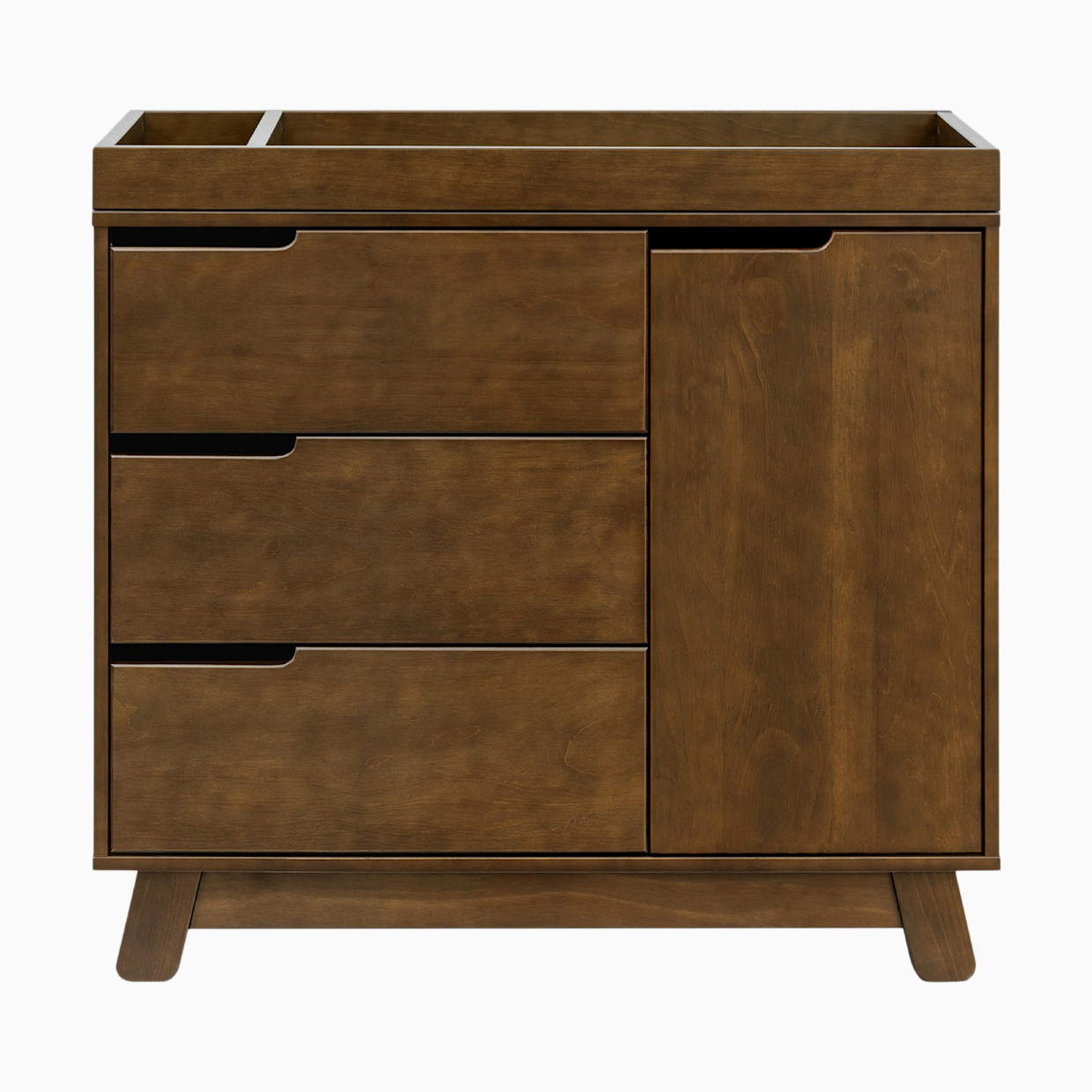 babyletto Hudson 3-Drawer Changer Dresser - Natural Walnut.