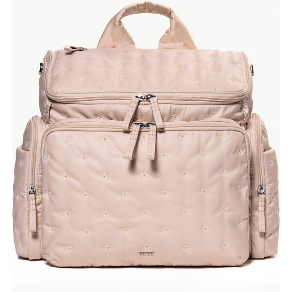 Caraa Baby Bag Large in Quartz Embroidered Organic Cotton.