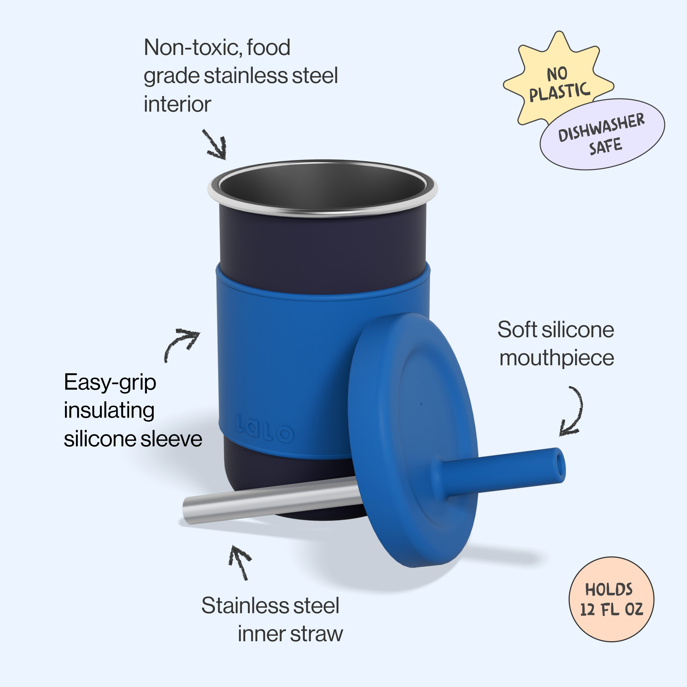 Lalo Stainless Steel Toddler Cup.