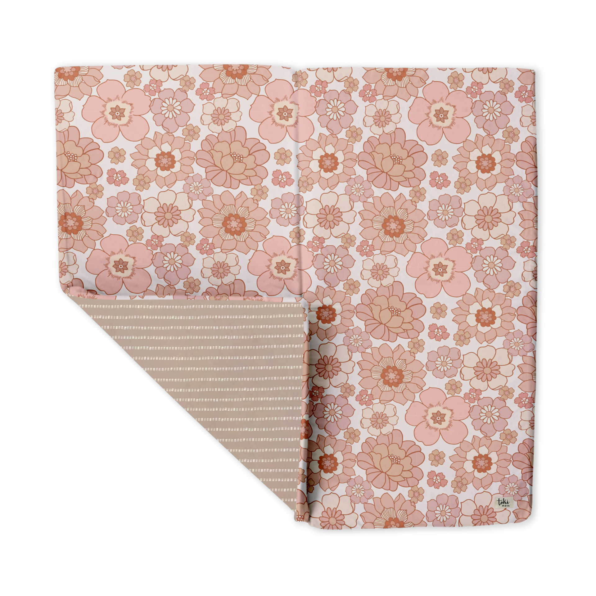 Toki Kids Mega Organic Cotton Play Mat - Blooms.
