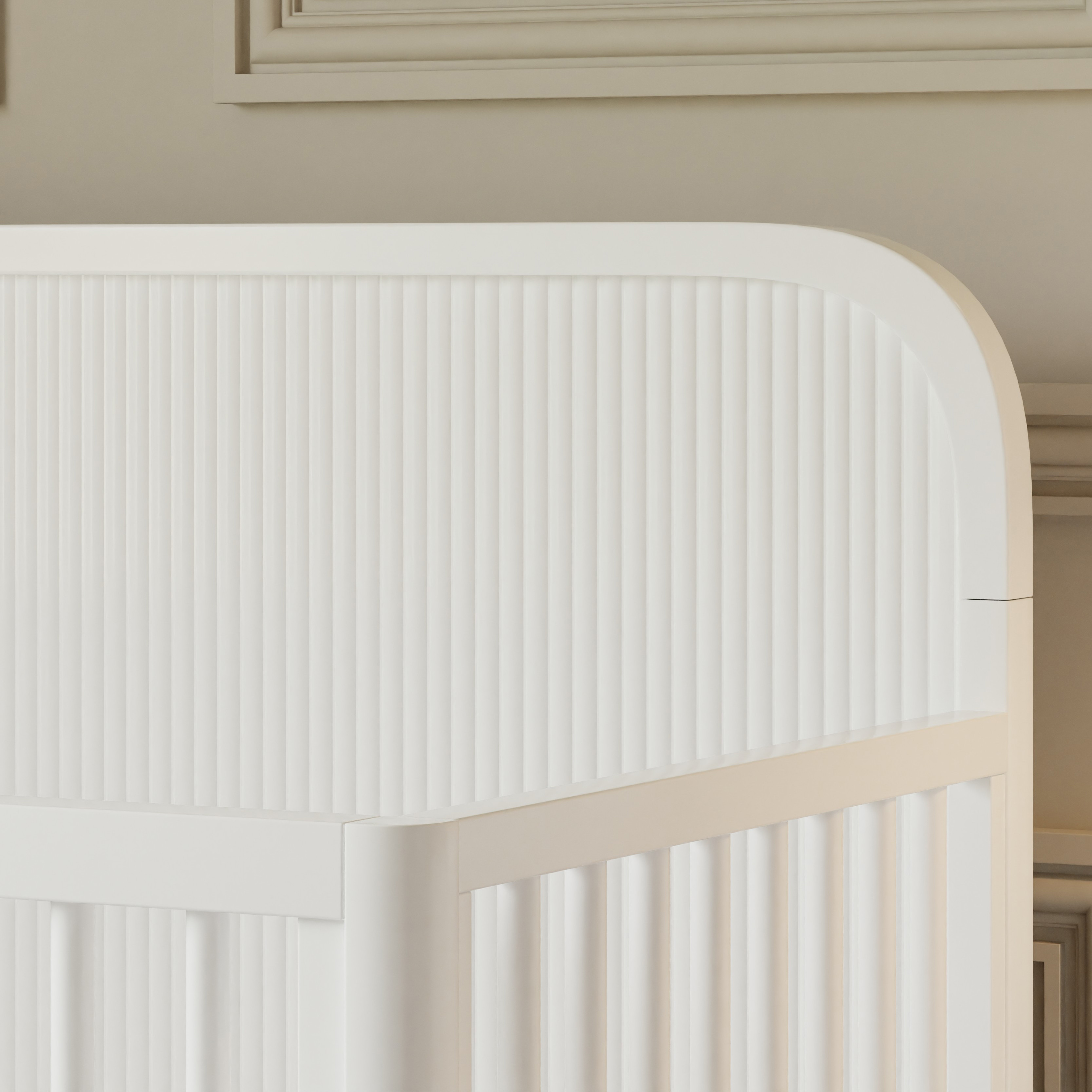 Namesake Brimsley Tambour 4-in-1 Convertible Crib - Warm White.