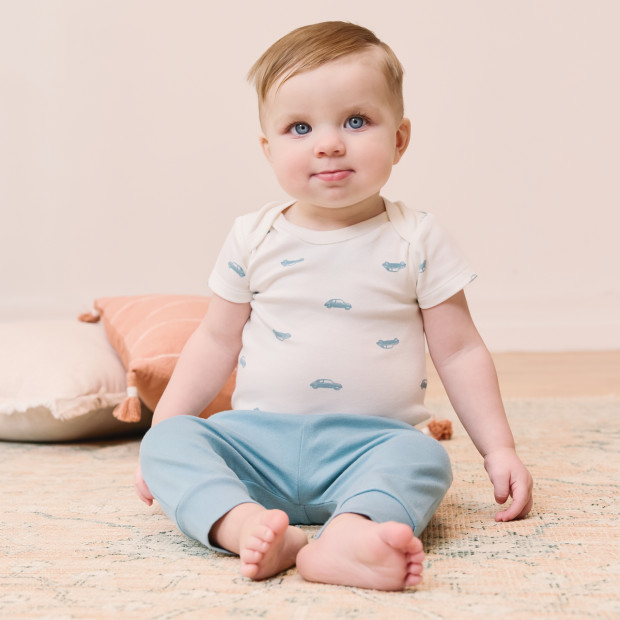 Tiny Kind 3 Pack Assorted Bodysuits - Assorted Blues, Nb.