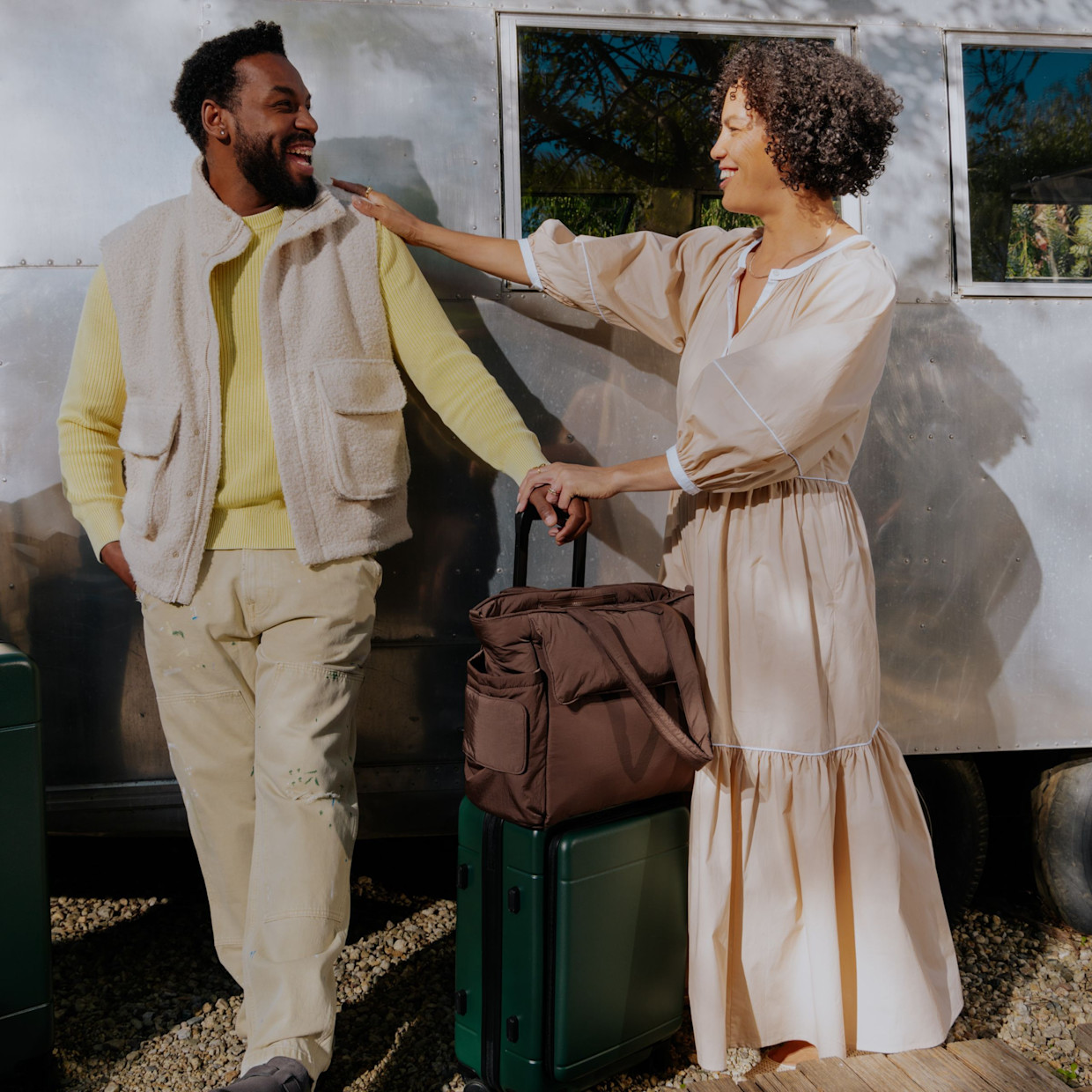 CALPAK Diaper Tote Bag With Laptop Sleeve - Hazelnut.