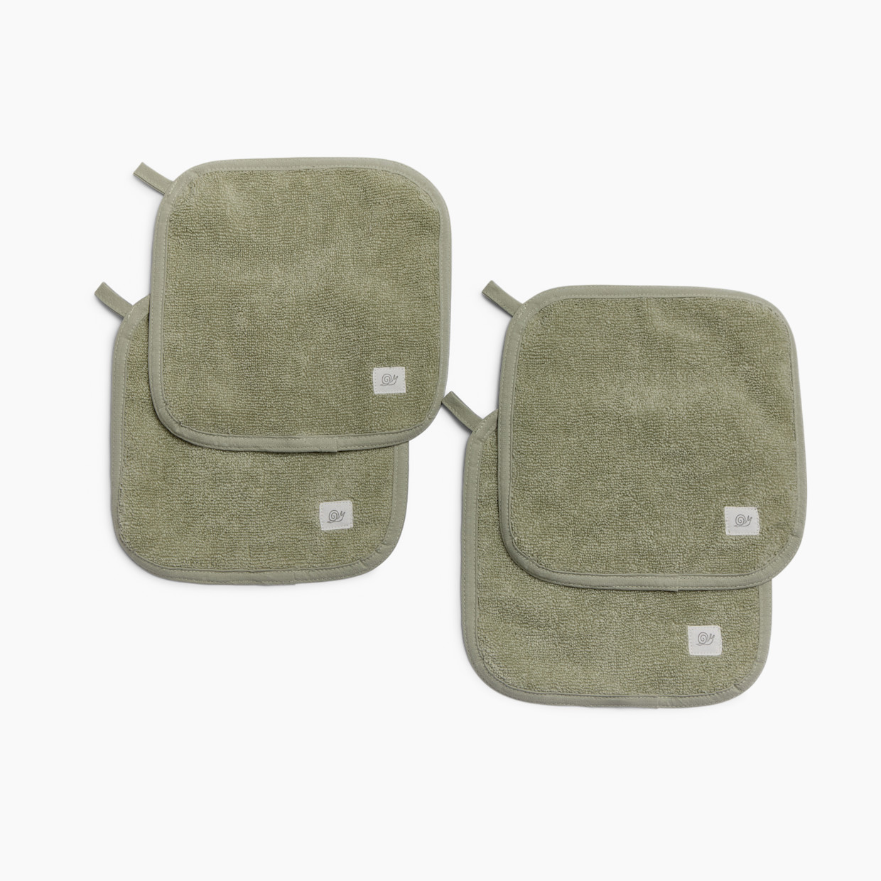 Tiny Kind Organic Washcloths 4 Pack - Desert Sage.