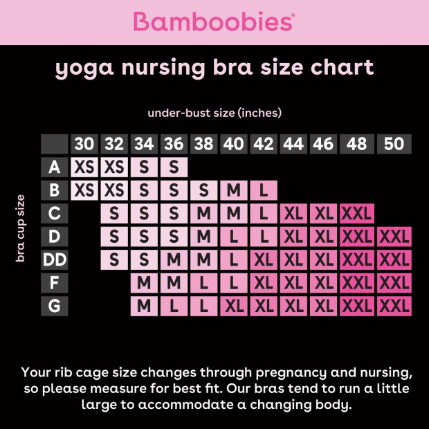 Bamboobies Yoga Nursing Bra - Pink, Medium.