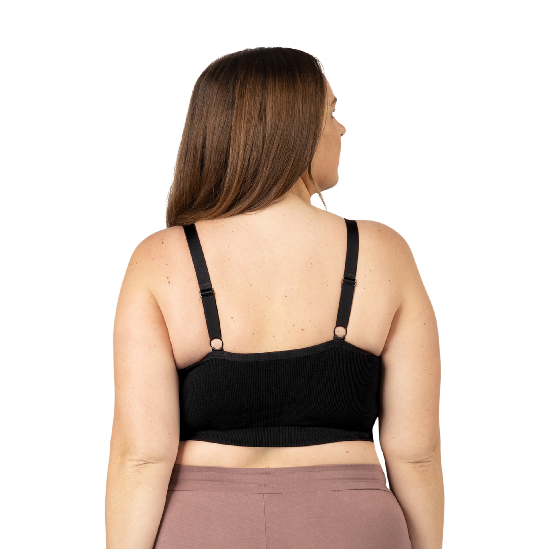 Kindred Bravely Sublime Bamboo Viscose Hands-Free Pumping Lounge & Sleep Bra - Black, Medium Busty.