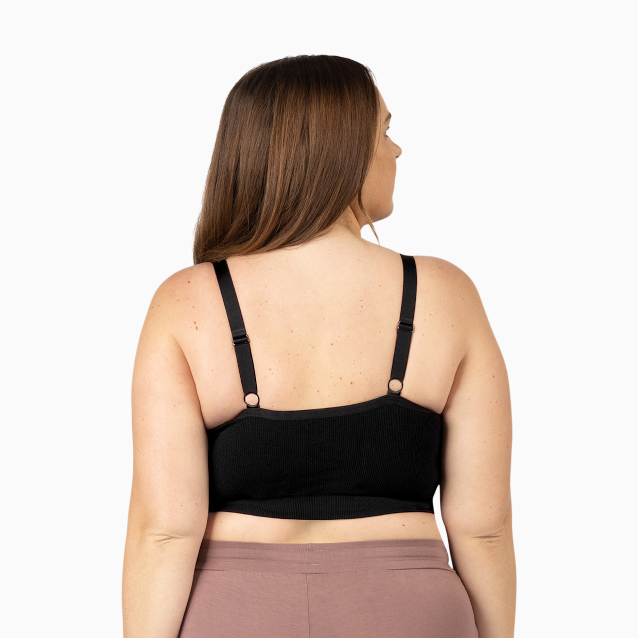 Kindred Bravely Sublime Bamboo Viscose Hands-Free Pumping Lounge & Sleep Bra - Black, Medium Busty.