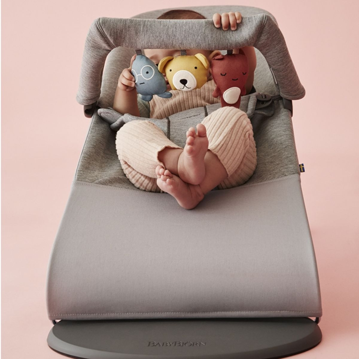BabyBjörn Toy for Bouncer Soft - Friends Grey.