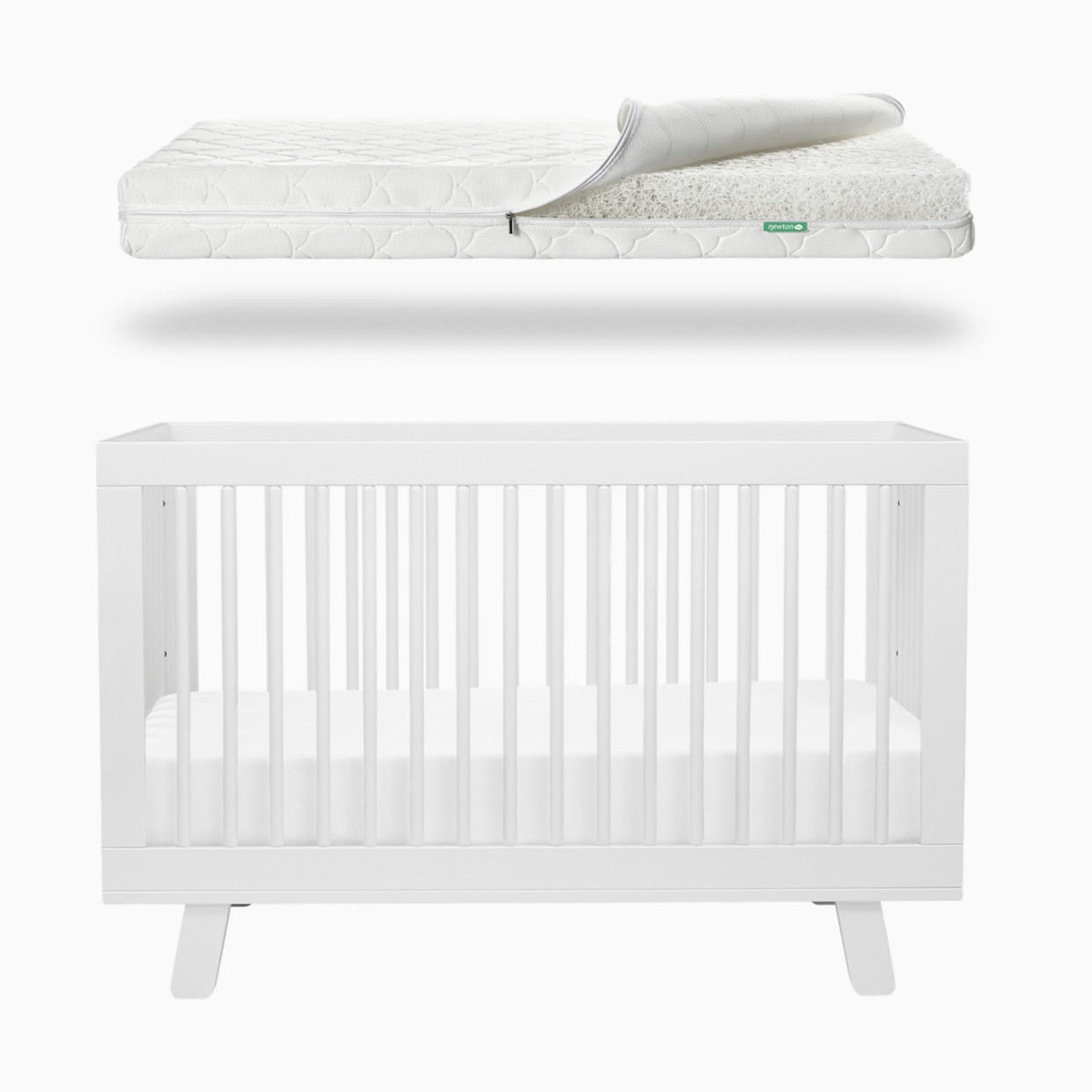 babyletto x Newton Baby Hudson Crib & Breathable 2-Stage Mattress Bundle.