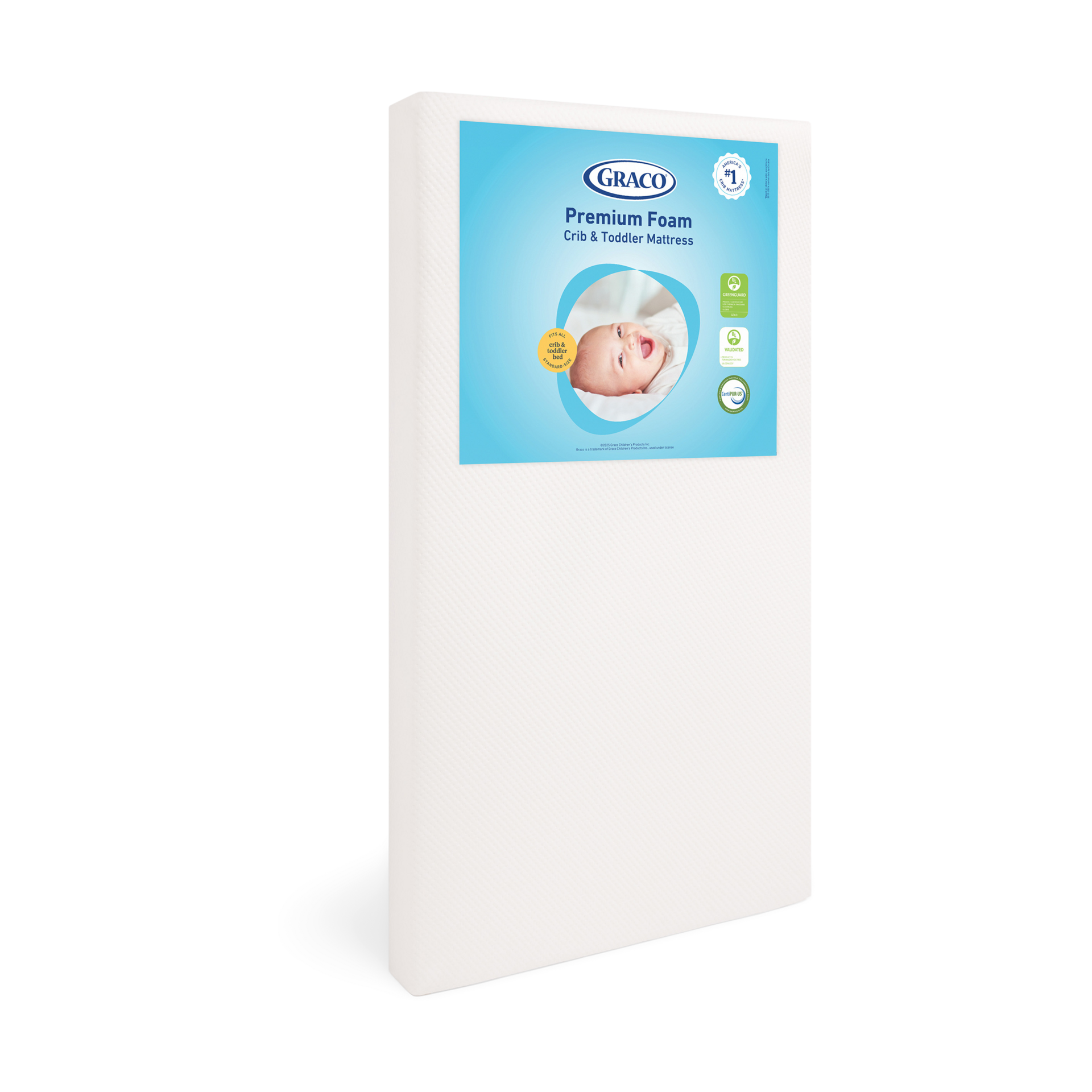 Graco Premium Crib & Toddler Mattress – GREENGUARD Gold Certified, Machine-Washable OEKO-TEX STANDARD 100 Certified Cover with Waterproof Surface, Fits Any Standard Full Size Baby Crib & Toddler Bed