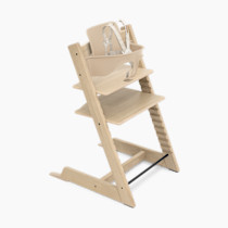 Stokke Tripp Trapp Oak High Chair 2, Natural - Includes Chair + Baby Set with Removable Harness for Children 6-36 Months - Adjustable, Ergonomic & Easy to Clean