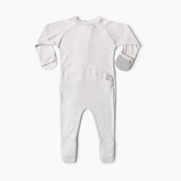 Goumi Kids Grow With You Footie - Loose Fit - Storm Gray, 0-3 M.