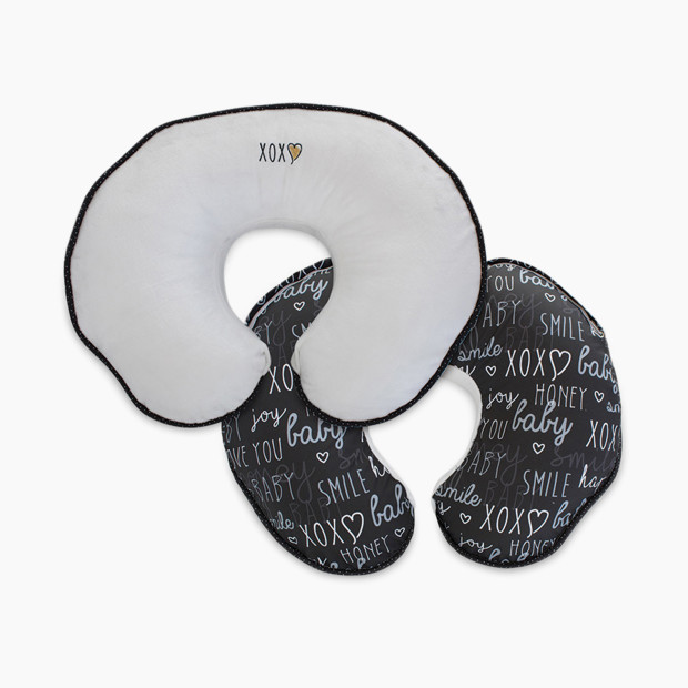 Boppy Premium Nursing Support Pillow Cover - Baby Talk Xoxo Black &Amp; White.