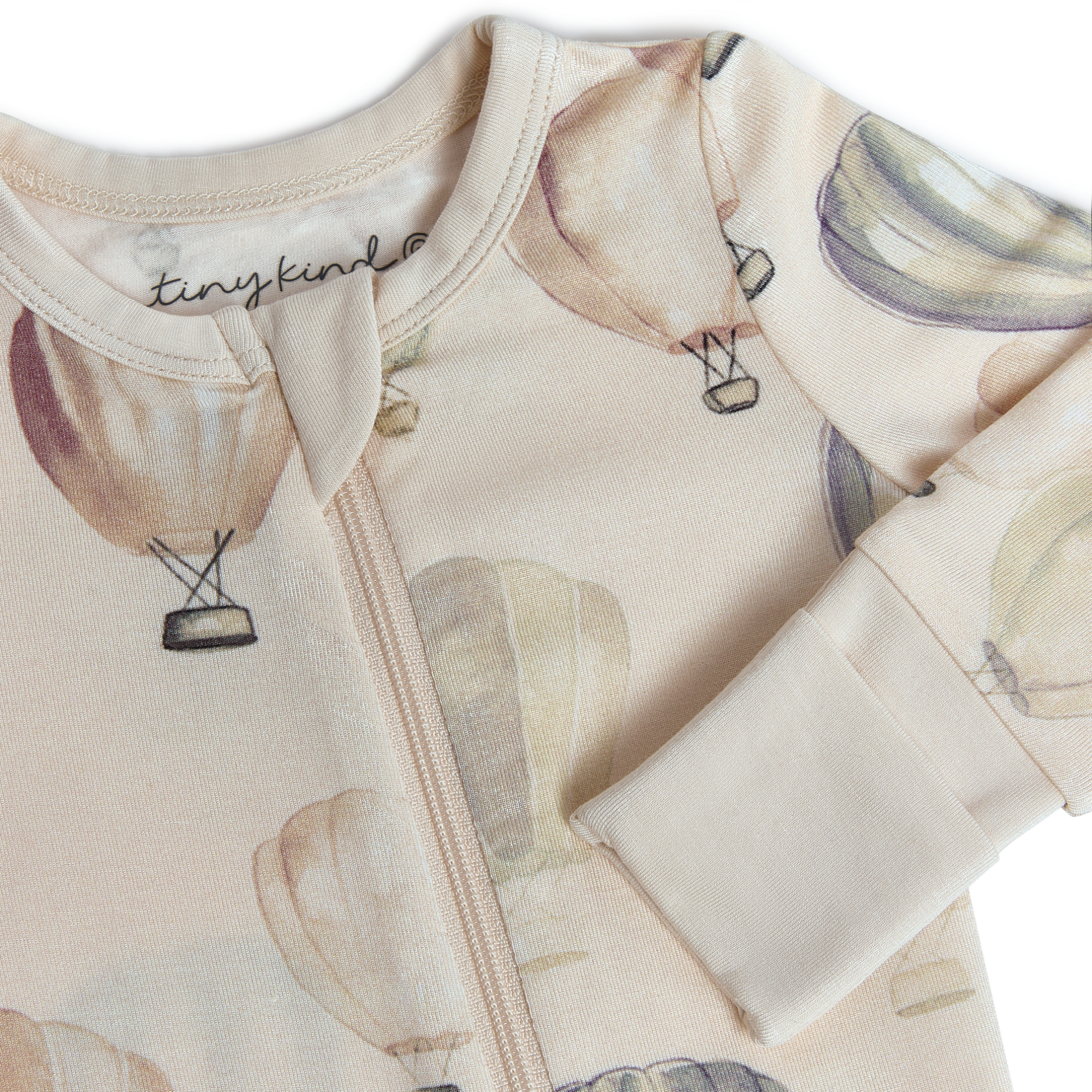 Tiny Kind Bamboo Viscose Convertible Footie Printed - Up Up Away, 6-12 M.