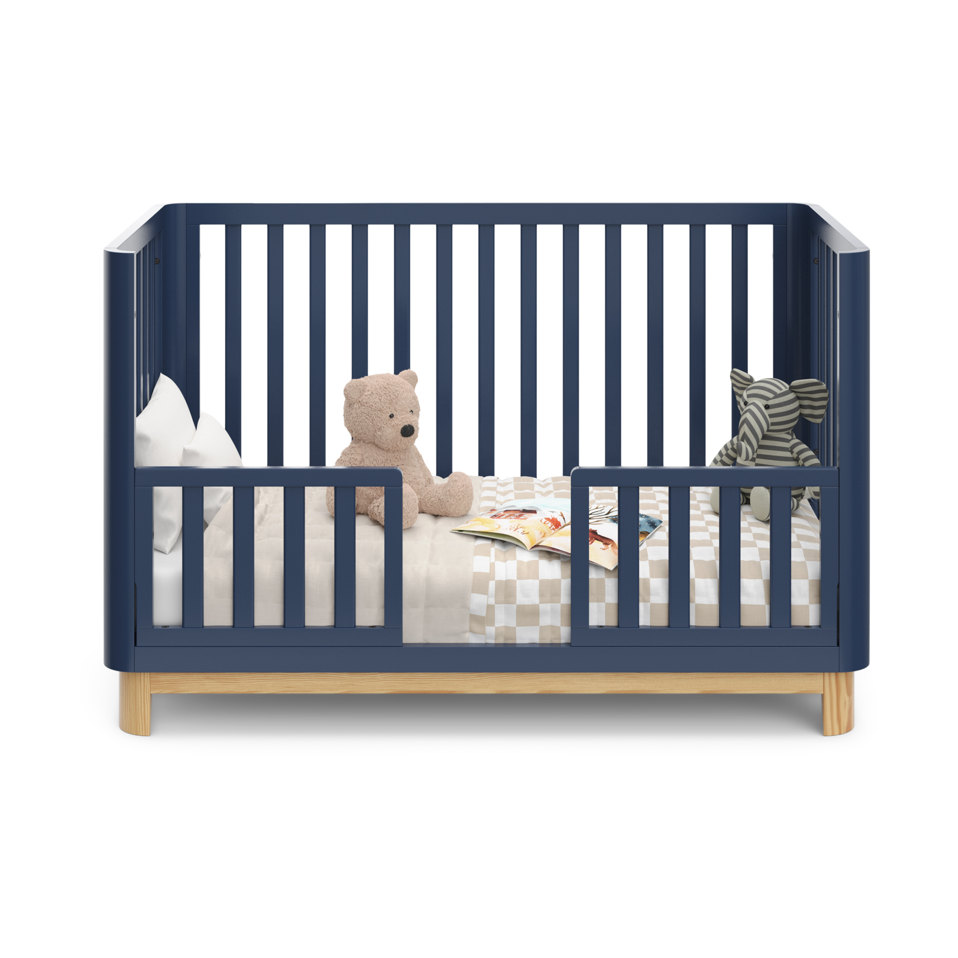 Storkcraft Universal Toddler Guardrail (Slats) - Midnight Blue.