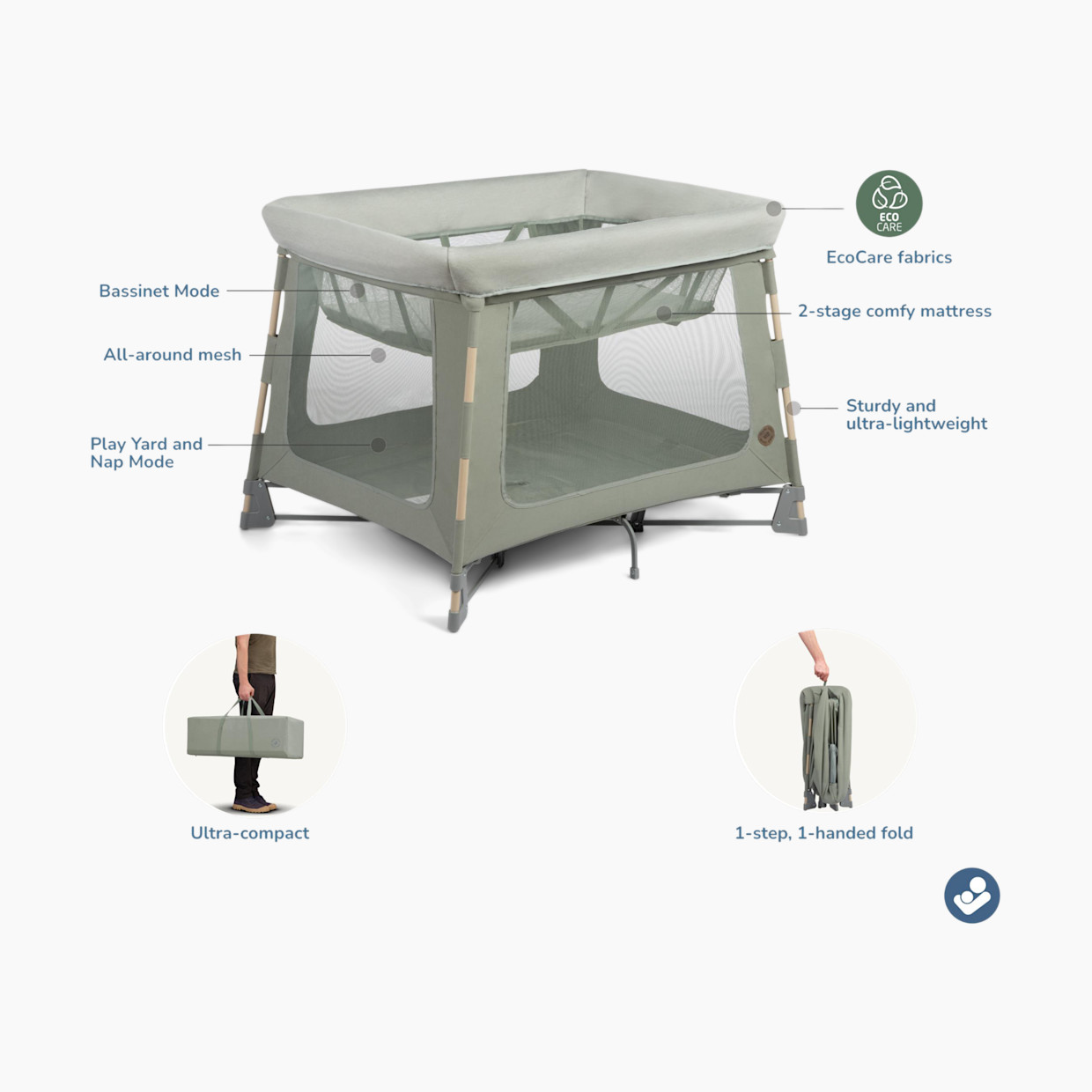 Maxi-Cosi Swift Play Yard - Classic Green.