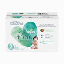 Pampers Pure Protection Baby Diapers, Size 3 (16-28 lbs), 116 Count, Up to 100% Leakproof, Premium Plant-based Skin Protection, Hypoallergenic Soft Diapers
