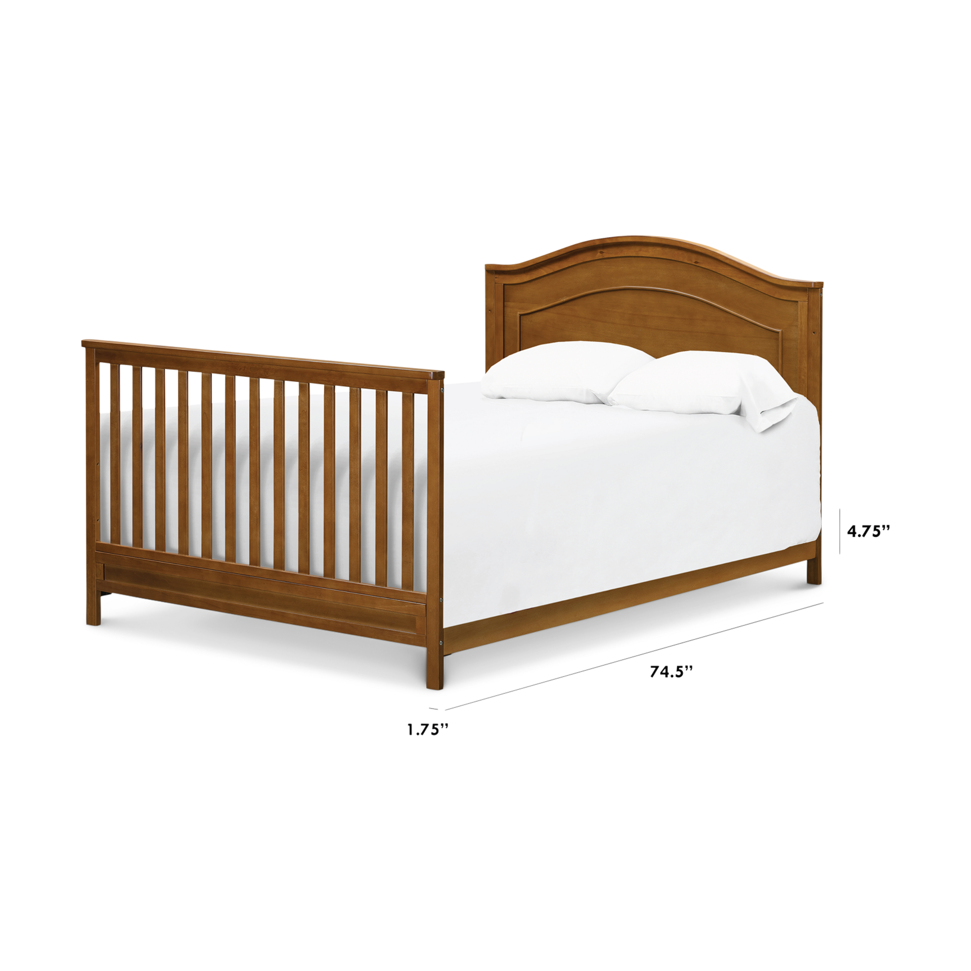 daVinci Twin/Full-Size Bed Conversion Kit (M5789) - Chestnut.