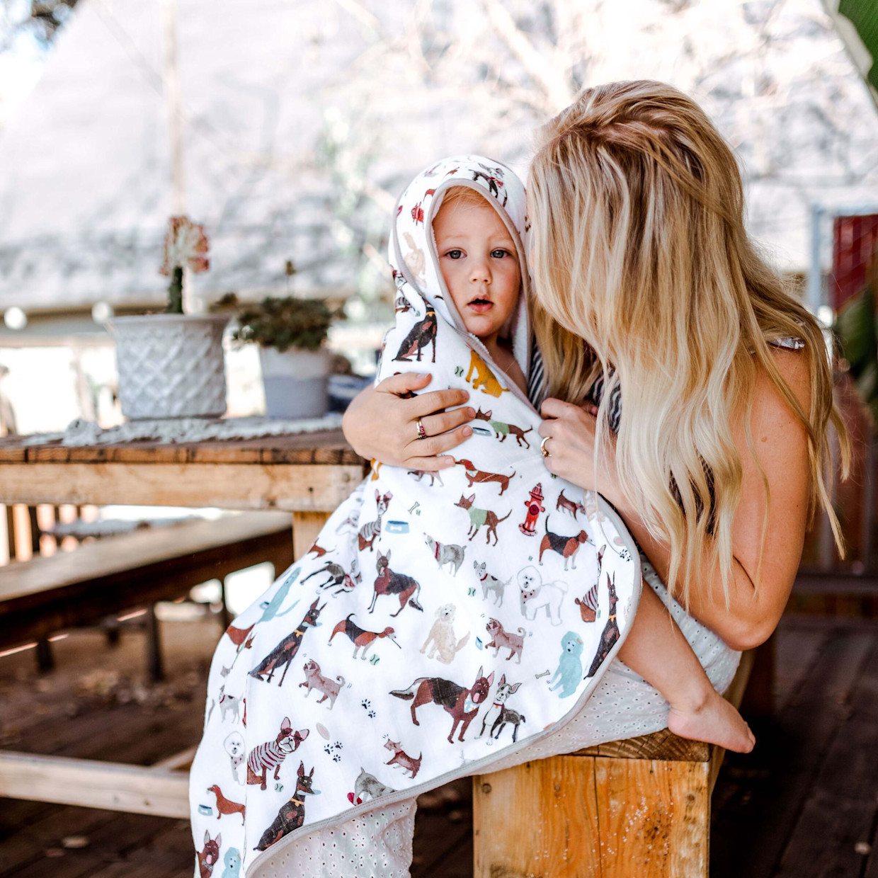 Little Unicorn Cotton Muslin & Terry Infant Hooded Towel - Woof.