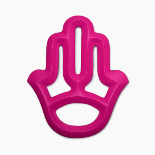 Little Standout Silicone Teether - Hand Neon Pink.