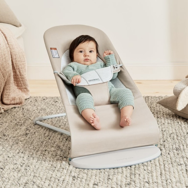 Babybjörn Bouncer Balance Soft - Cotton Jersey/Beige/Gray (2021).