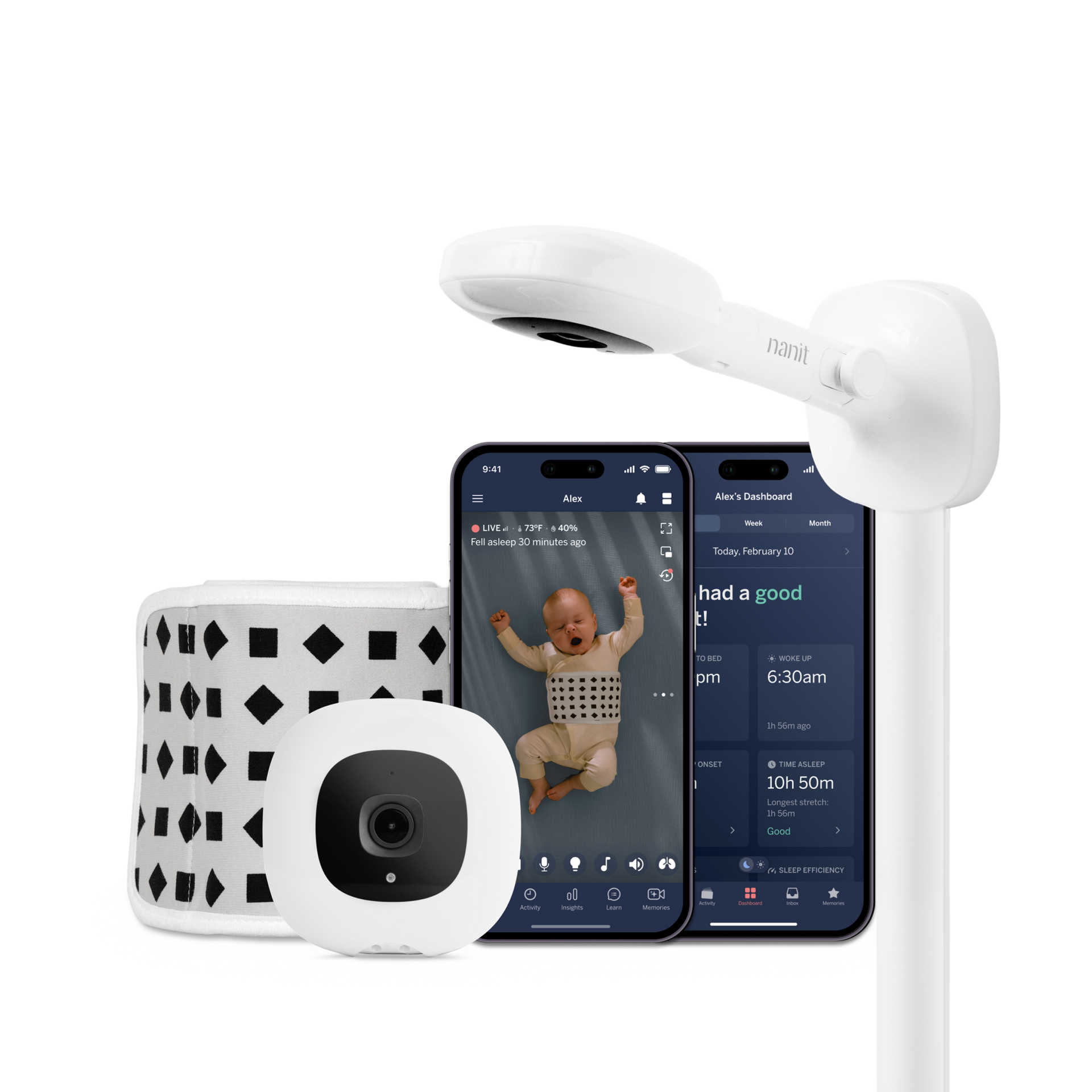 Nanit Pro Smart Baby Monitor and Wall Mount.