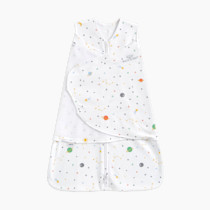 HALO 100% Cotton Sleepsack Swaddle, 3-Way Adjustable Wearable Blanket, TOG 1.5, Space, Small, 3-6 Months