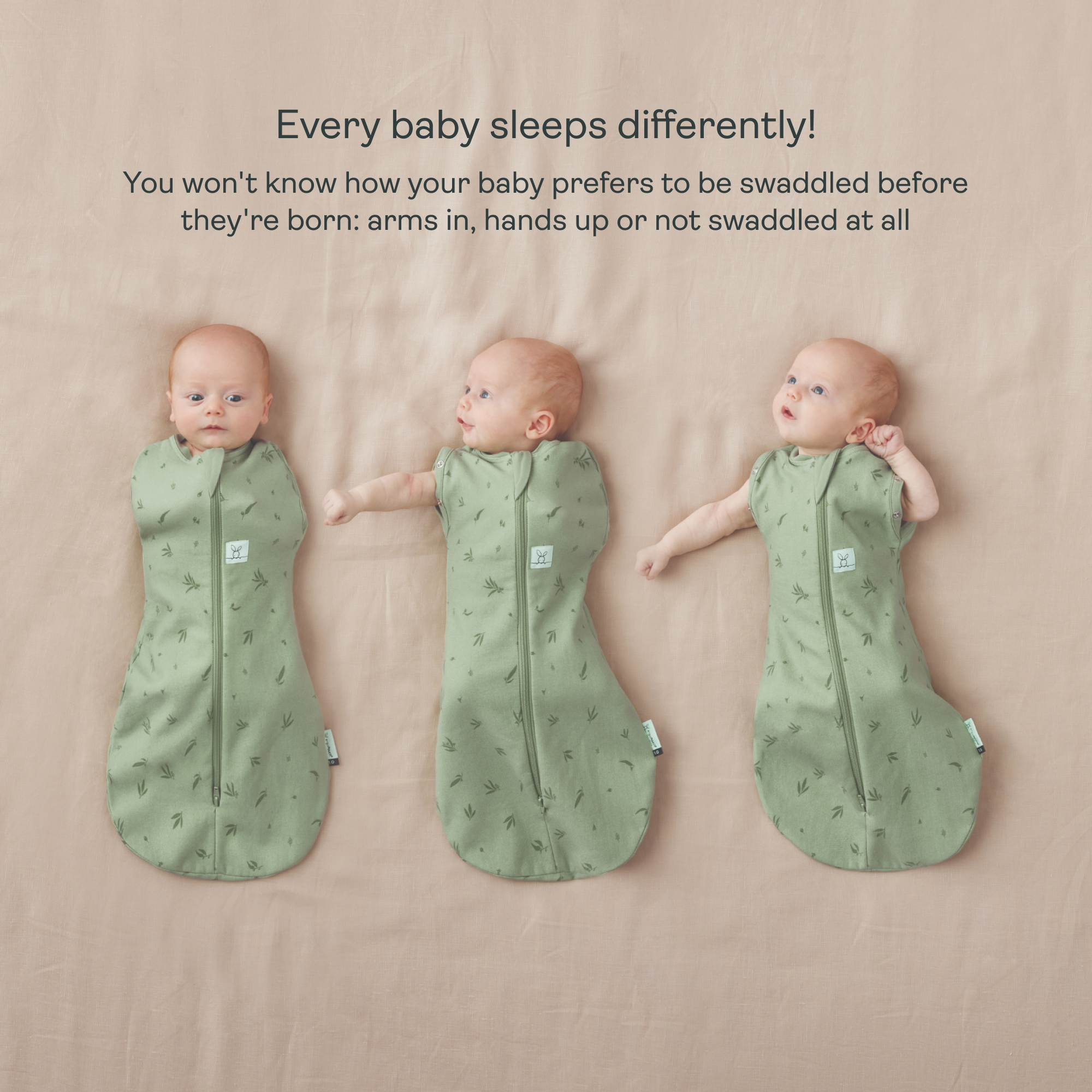 ergoPouch Cocoon Swaddle Sack 1.0 Tog - Willow, Newborn.