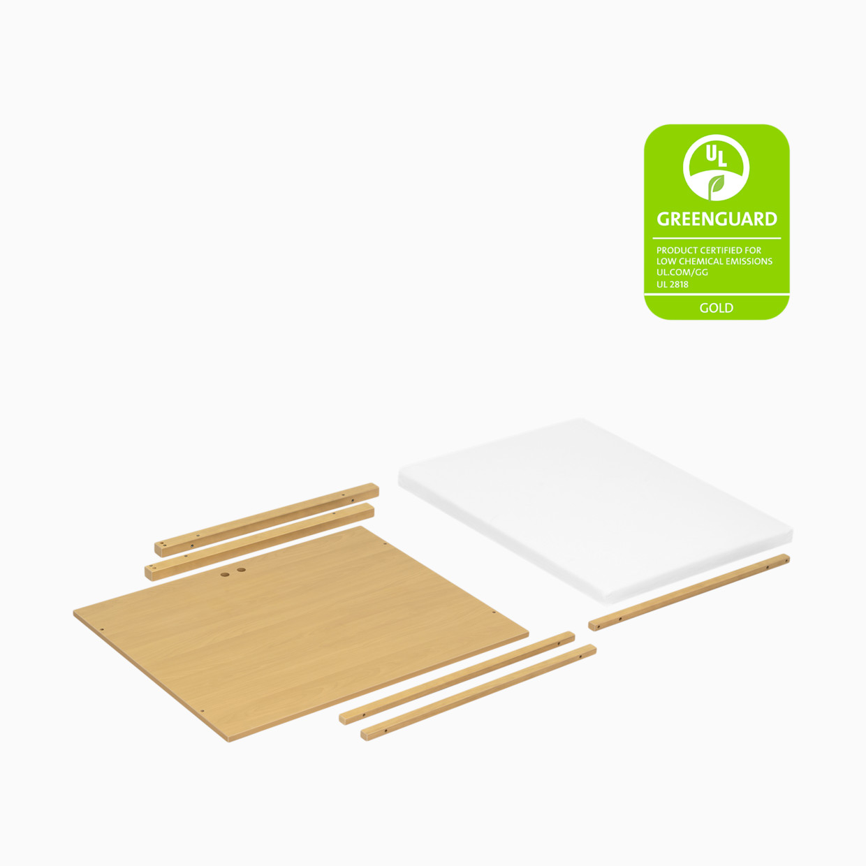 babyletto Palma All-Stages Midi Crib Conversion Kit - Honey.