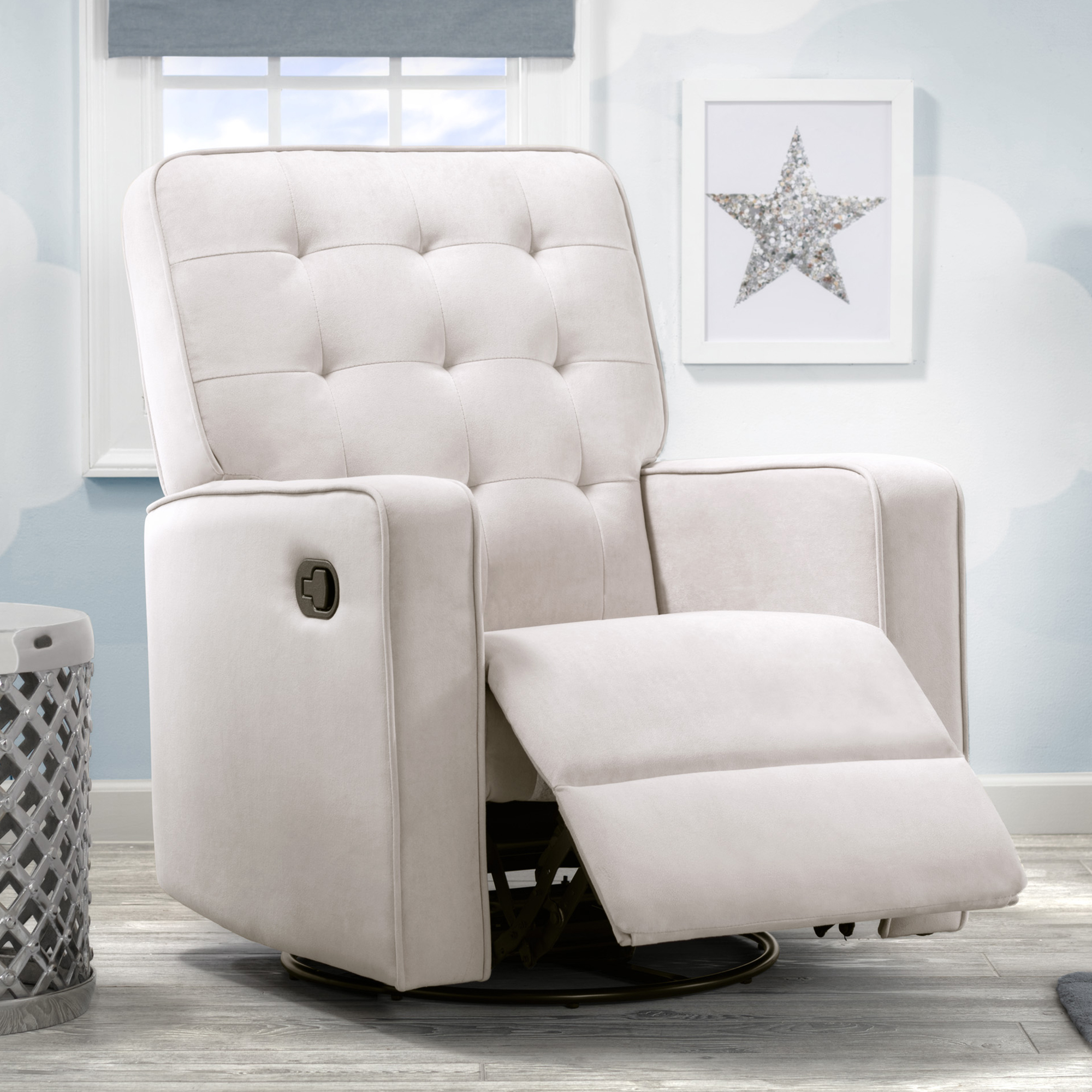 Delta Children Gavin Recliner Glider Swivel Chair Linen Babylist Shop