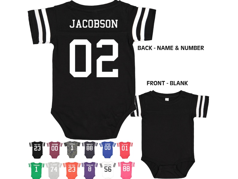 Rocket Bug Custom Cotton Baby Football Jersey.