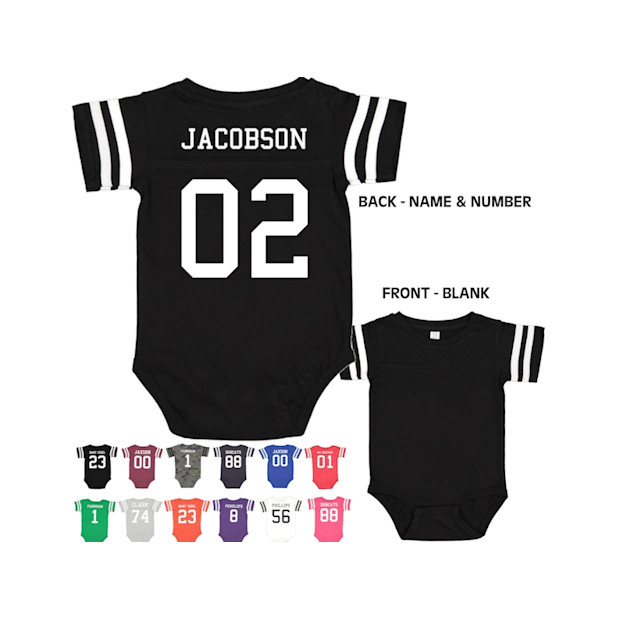 Rocket Bug Custom Cotton Baby Football Jersey.