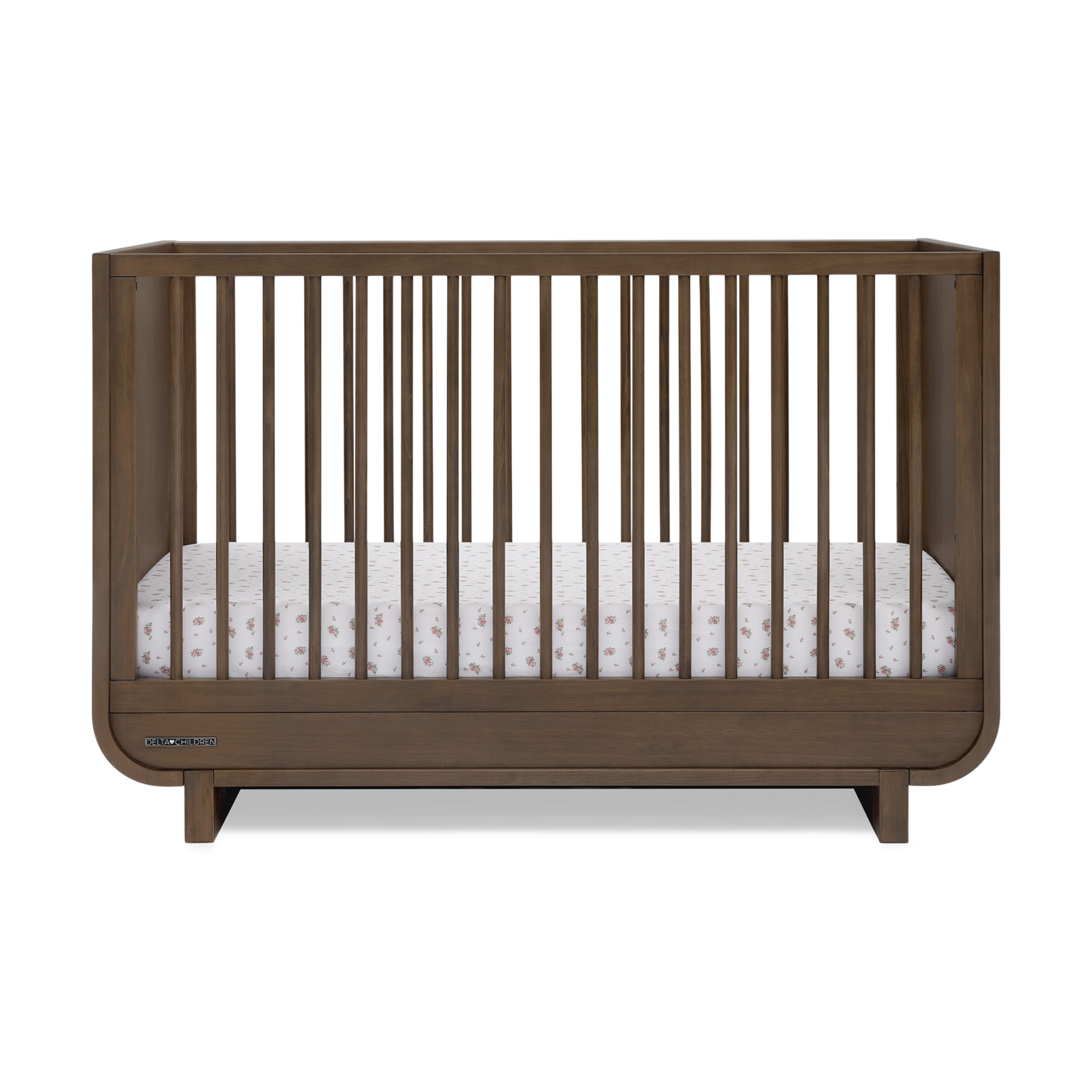 Delta Children Rhodes 4-in-1 Convertible Crib Teak Brown