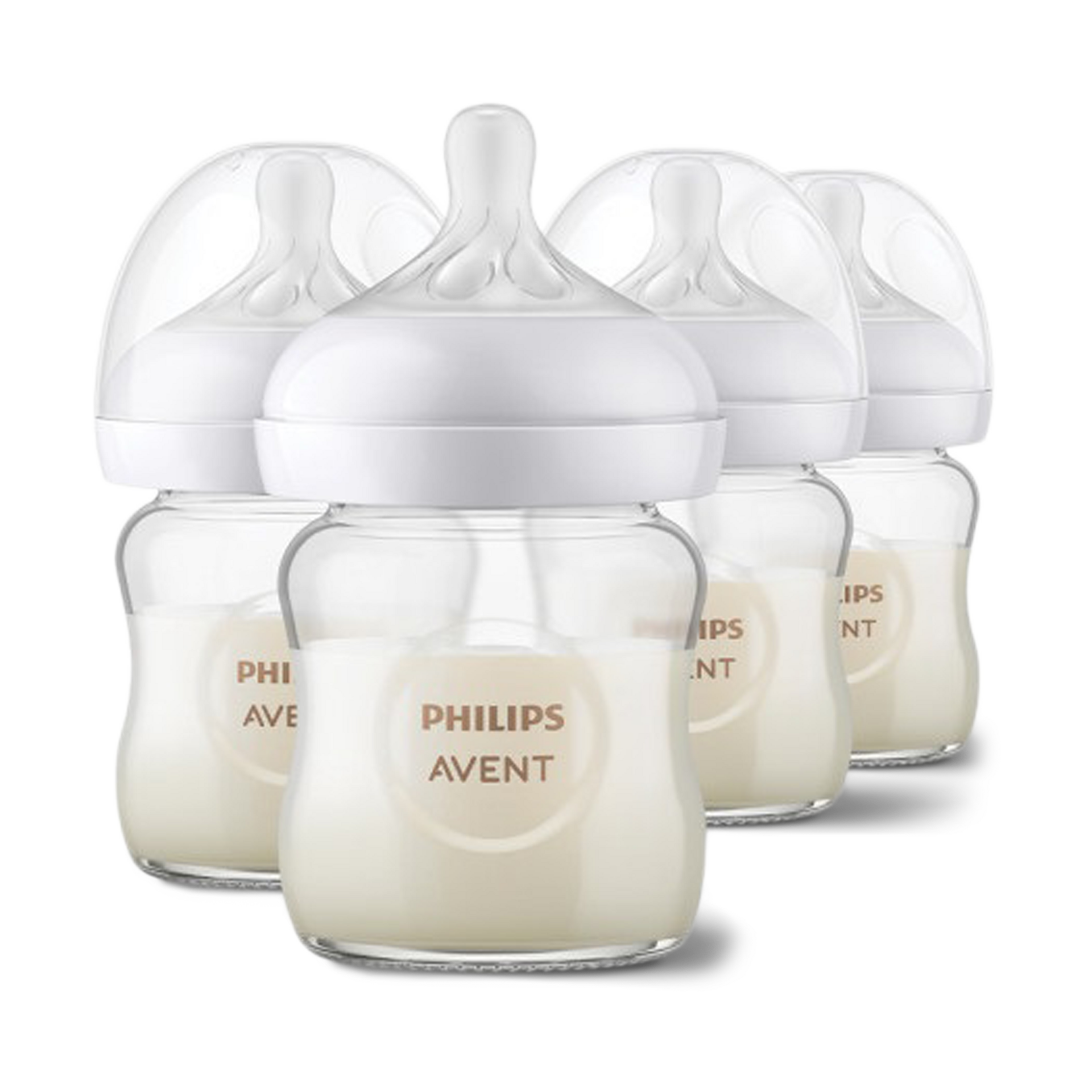 Philips Avent Glass Natural Baby Bottle with Natural Response Nipple.