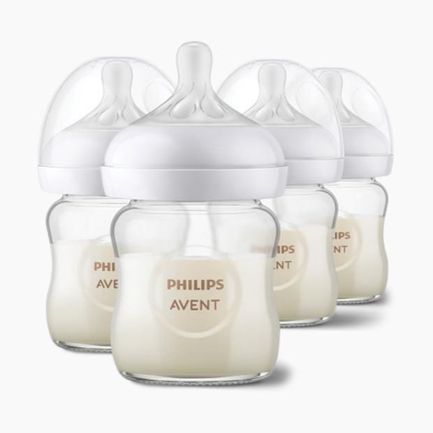 Philips Avent Avent Glass Natural Baby Bottle With Natural Response Nipple - Clear, 4 Oz, 4.