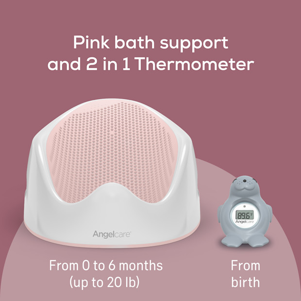 Angelcare Baby Bath Support & Thermometer Gift Bundle.