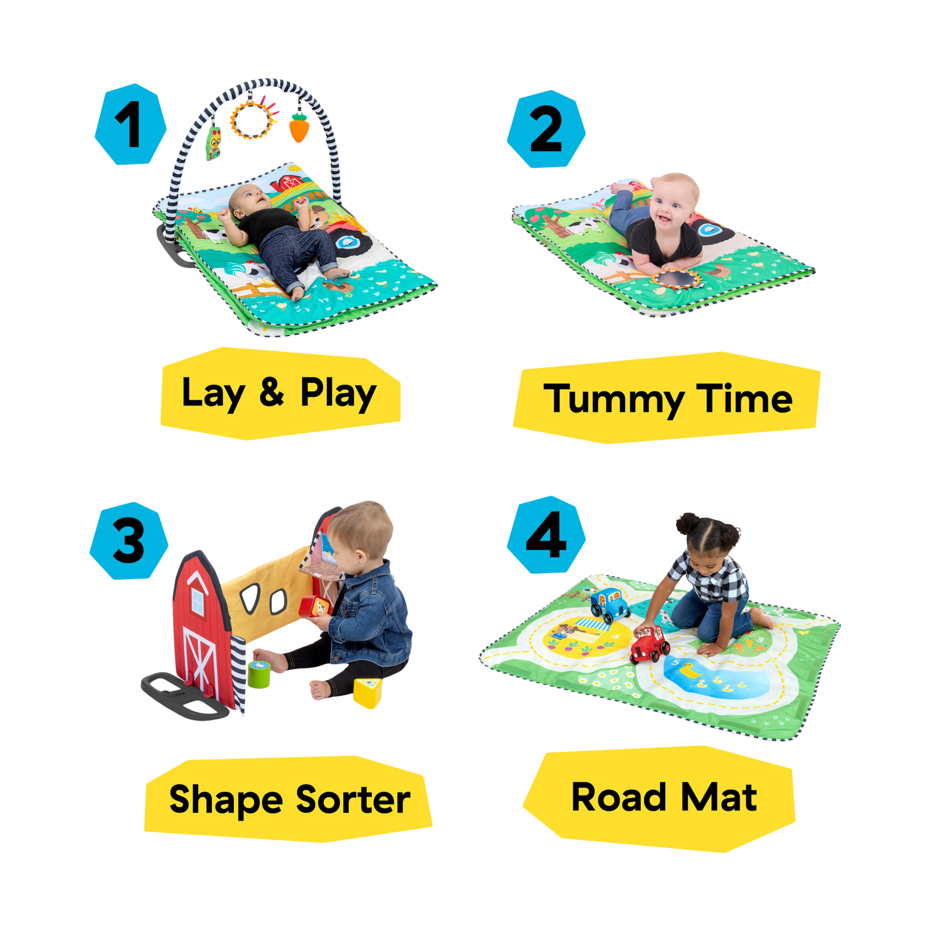 Baby Einstein Farm Explorers Busy Barnyard Grow With Me Activity Gym.