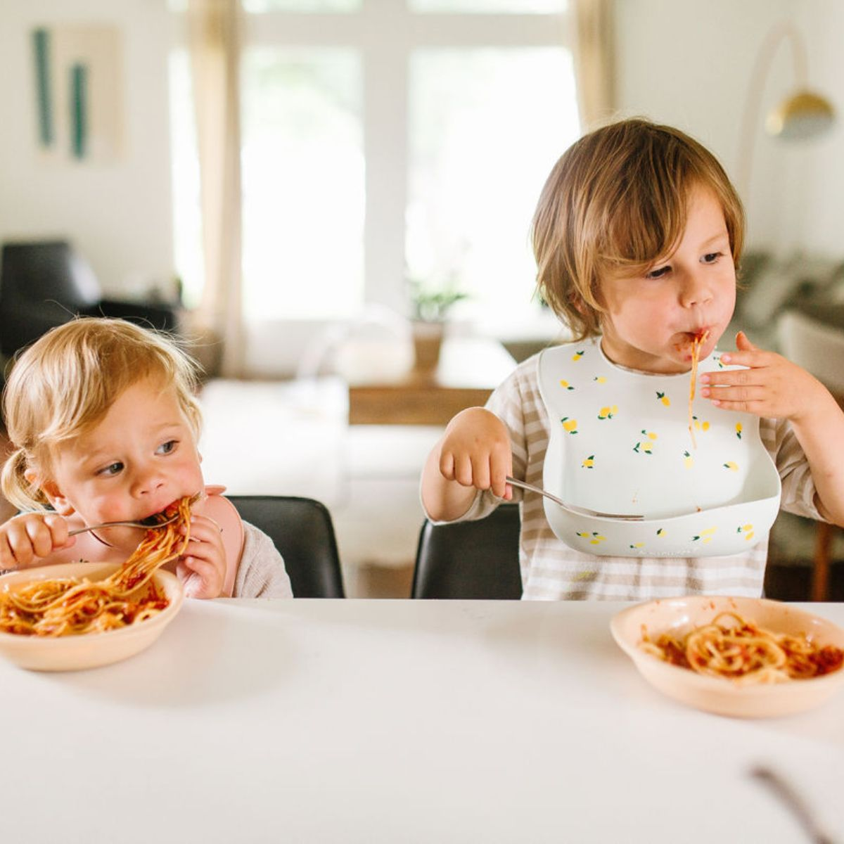 Loulou Lollipop Printed Silicone Bib - Lemon.