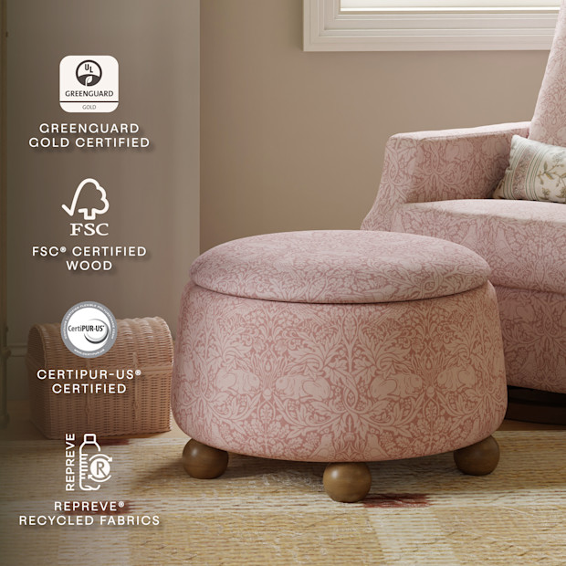 Namesake Morris & Co. x Namesake Tuffet Storage Ottoman.
