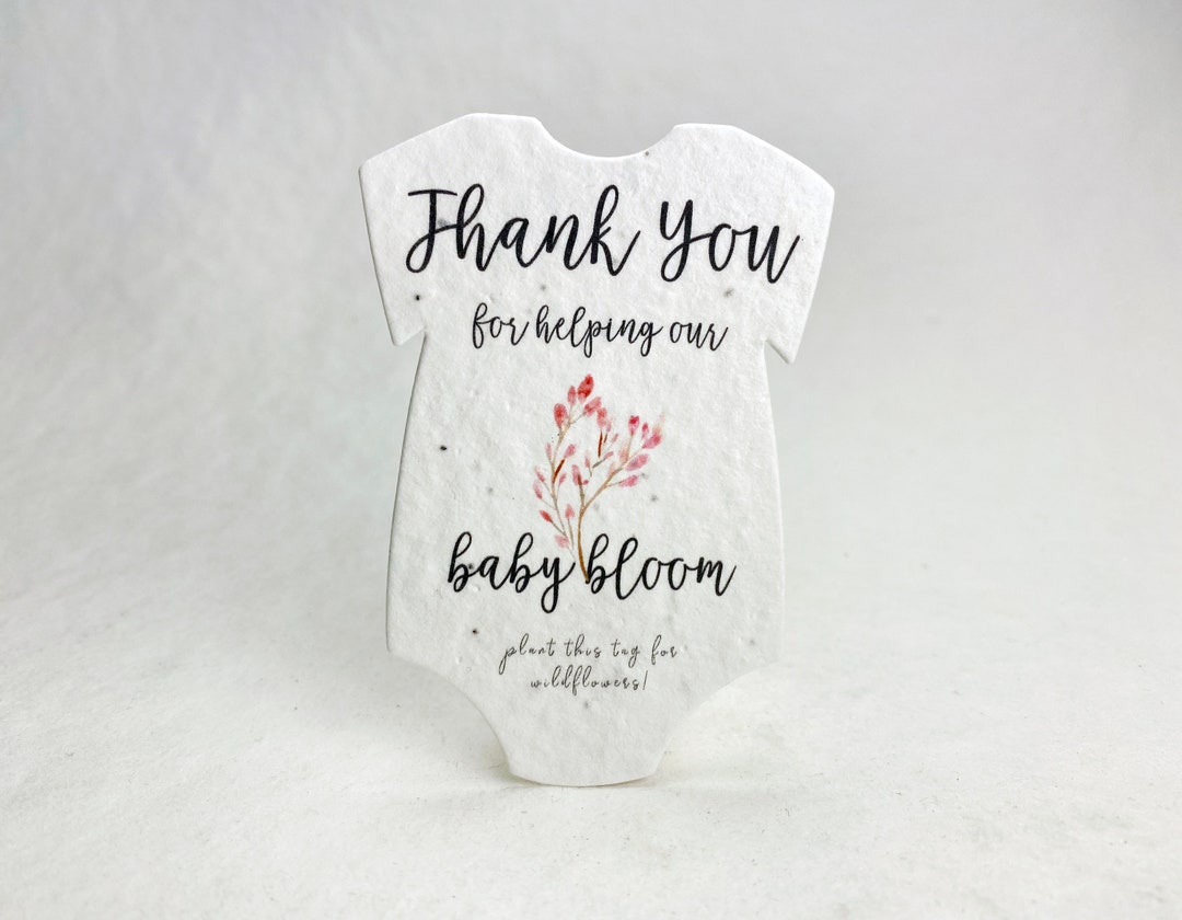 Flower Seed Paper Infant Bodysuit Shape Flower Seed Paper.