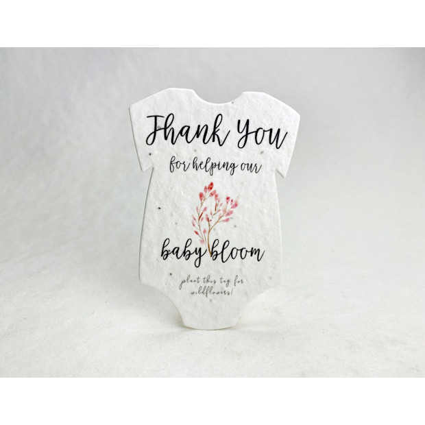 Flower Seed Paper Infant Bodysuit Shape Flower Seed Paper.